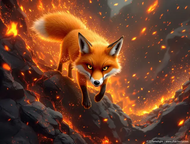 Ember Red Fox card art