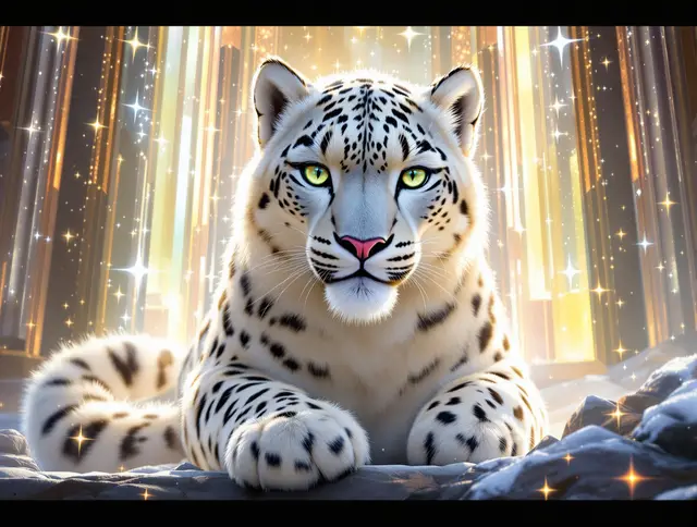 Lumen Snow Leopard card art