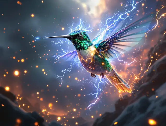 Spark Hummingbird card art